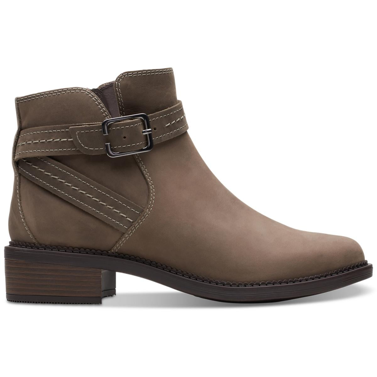 Clarks Womens Maye Strap Leather Ankle Booties