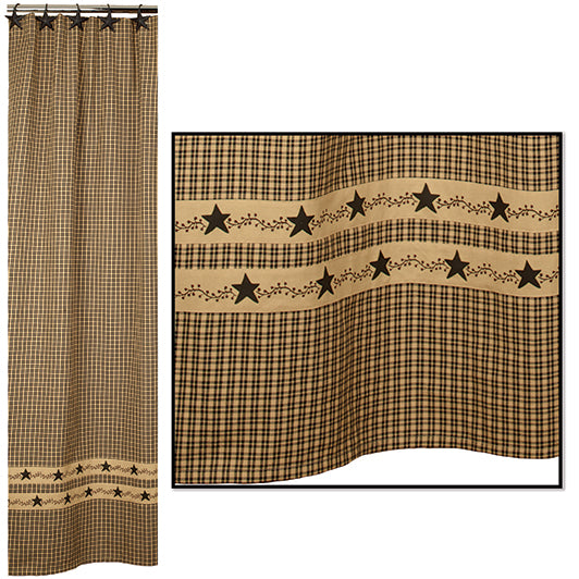 Primitive Berries Shower Curtain 72x72"