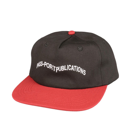 Passport Publish 5 Panel Cap Black/Red/Black Sale