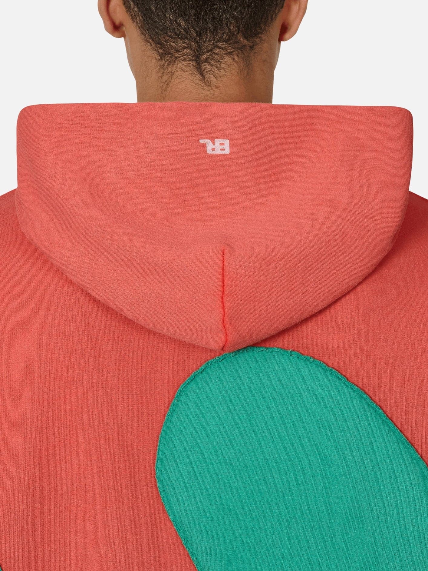 Swirl Fleece Hoodie - Red/Green