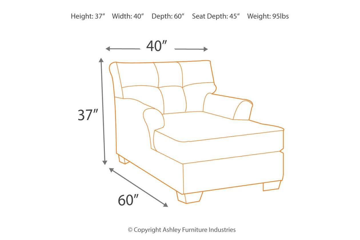 Tibbee Slate Chaise