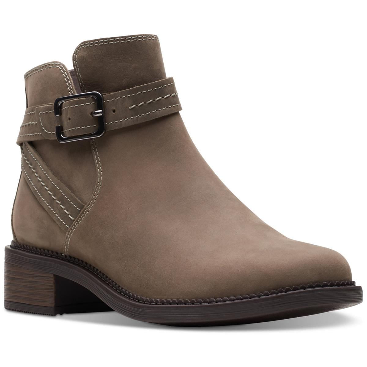 Clarks Womens Maye Strap Leather Ankle Booties